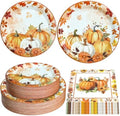180 Pcs Fall Paper Plates and Napkins Party Supplies,Serve 60 by Dhnvcud