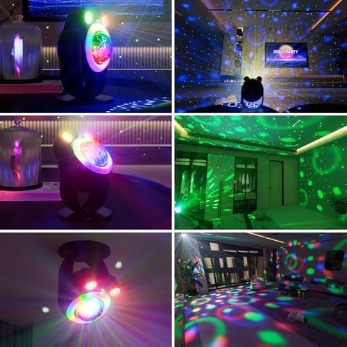 Party Lights DJ Disco Light Disco Ball Lights with Star Projector Sound Activated Strobe for Parties, Bar, Birthday, Wedding, DJ, Pub, Holiday, Event Live Show, Christmas, Living Room, Decorations - Image 3