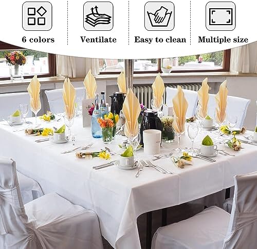 Fitable 6 Pack Black Square Tablecloths 70x70 Inch for 2-4 Ft Tables - Image 6