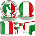 170Pcs Italian Birthday Plates and Napkins Cups Party Supplies Serves 24 ﻿ by Greencian
