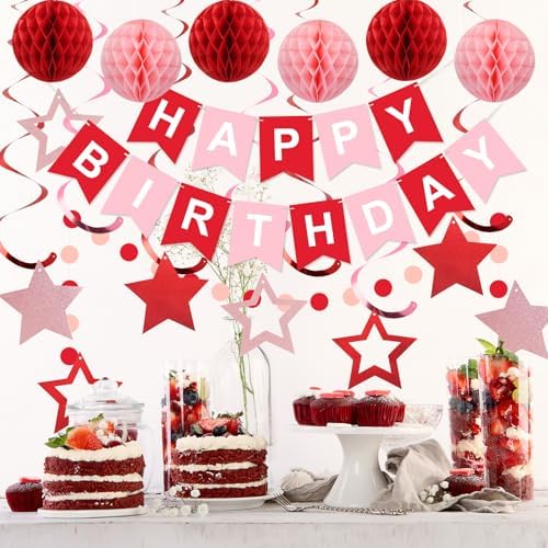 meowtastic Birthday Decorations Happy Birthday Banner with Honeycomb Balls - Image 2