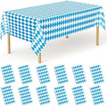 12 Pack Oktoberfest Tablecloths Bulk 54 x 108 Inch Plastic Bavarian Style by QZYL