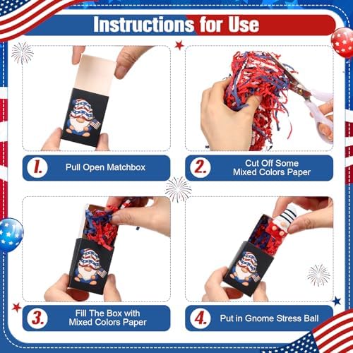 24 Sets Patriotic Gnome Gifts Veterans Day Party Favors Desk Decor Figures - Image 3