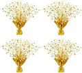 4 Pack Metallic Foil Spray Centerpiece Stars for Wedding, Birthday, Anniversary, Christmas Table Decor, Holiday Festival Baby Shower Graduation Mantle Party Decorations (Gold) by Unknown