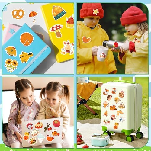 OHOME Fall Stickers | 100 PCS Thanksgiving Stickers for Kids - Vinyl Thanksgiving Games Toys Gifts Activities Essentials Party Favors Supplies - Friendsgiving Crafts Bulk for Classroom Home - Image 3