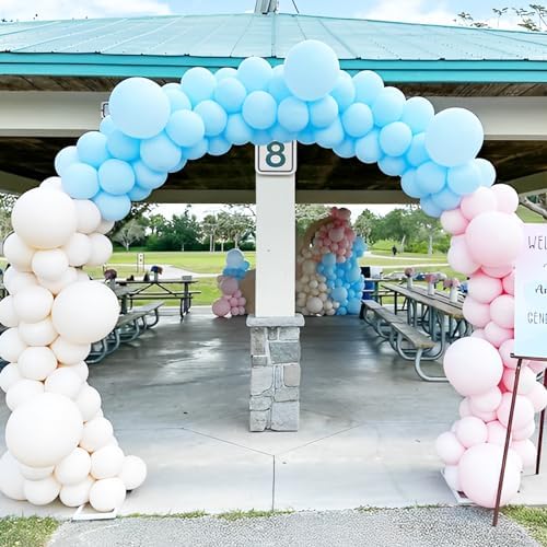 Voircoloria 66pcs Light Blue Baby Blue Latex Party Balloons, 12inch - Image 6