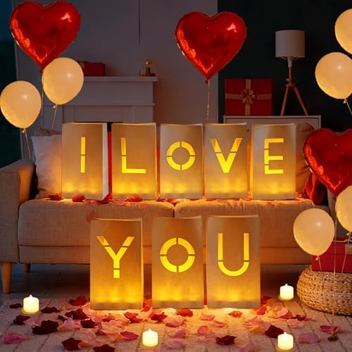 I Love You Light Up Letters, Proposal Decorations by TOBILU