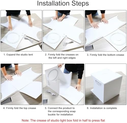 PULUZ Light Box Mini Photo Studio, 72 Pcs LED Lights with Adjustable White/Warm/Soft Lighting, 6-Color Backdrops, Portable Photography Lightbox for Small Product Display - Image 6