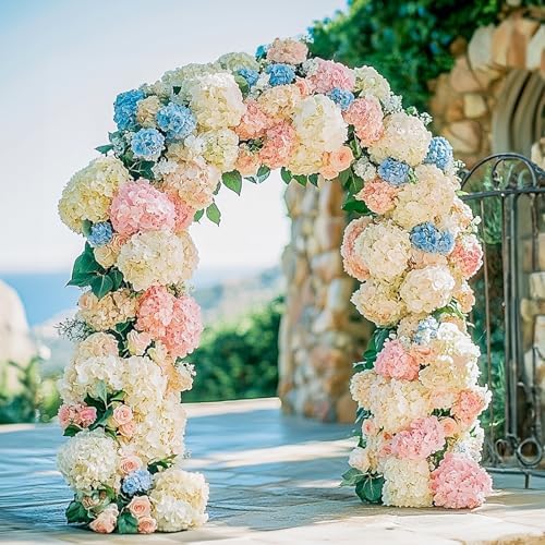 Auihiay 304Pcs Hydrangea Artificial Flowers Bulk, Silk Hydrangeas Flowers - Image 6