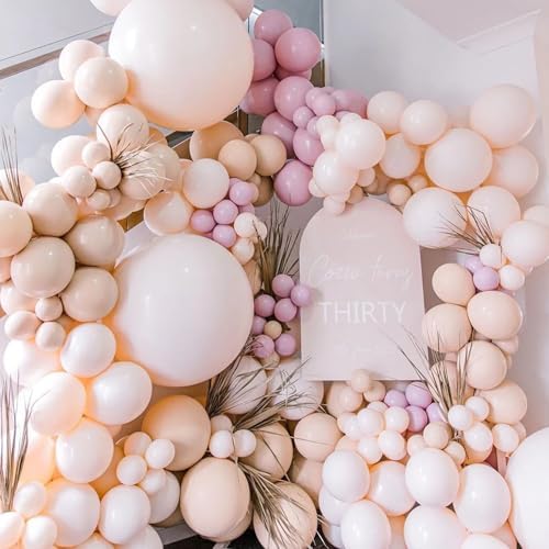 Voircoloria 105pcs Blush Party Latex Balloons, 12inch - Image 5
