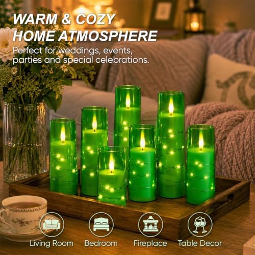 Raycare 7 Pack Flameless Battery Operated Pillar Candles with Remote Timer - Image 7
