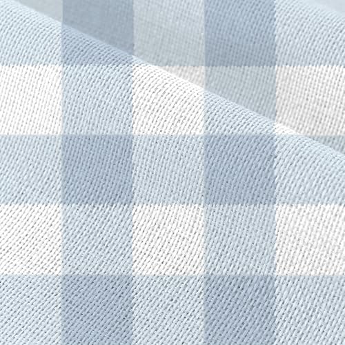 Dusty Blue Gingham Table Runner Blue Checkered Boy Girl Baby Shower Birthday Party Decoration Home Dining Kitchen Island Decor (13" x 72") - Image 4