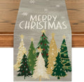 Artoid Mode Grey Xmas Trees Table Runner Home Party Decor 13x72 Inch by ArtoidMode