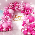 Pink Balloons Garland Arch Kit 170pcs, Hot Pink Metallic Pink Shades of Pink Valentine's Day Balloons for Birthday Wedding Princess Theme Engagements Baby Shower Party Decorations by PTGOLUO
