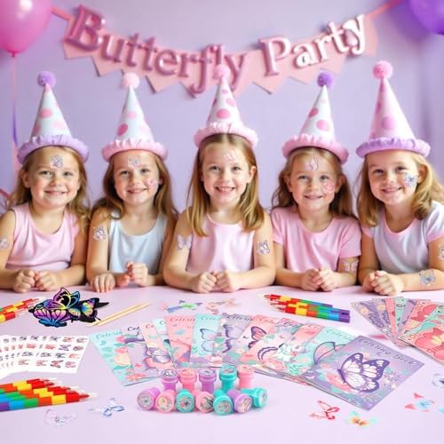 BenLouis 96Pcs Butterfly Fairy Coloring Set for Kids Party Favors - Image 5