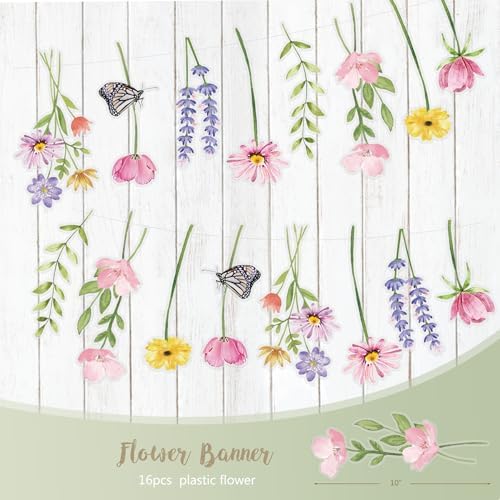 Baby in Bloom Baby Shower Decorations Party Supplies, Spring Wildflower Baby Shower Decorations, Mom to Be Decoration, It’s a Girl Decor, Pink and Sage Green Floral BabyShower Decoration - Image 6