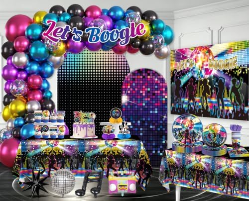 301Pcs Fexivo Disco Party Decorations, All-in-One Set for 25 Guests - Image 3