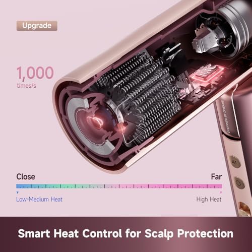 DREAME Pocket Aura Hair Dryer, 110,000RPM High-Speed Motor, Distance-Aware Heat Control, Plasma Ionic Care, Auto Attachment Detection, Dual Voltage Travel Blow Dryer with Styling Kit - Image 2