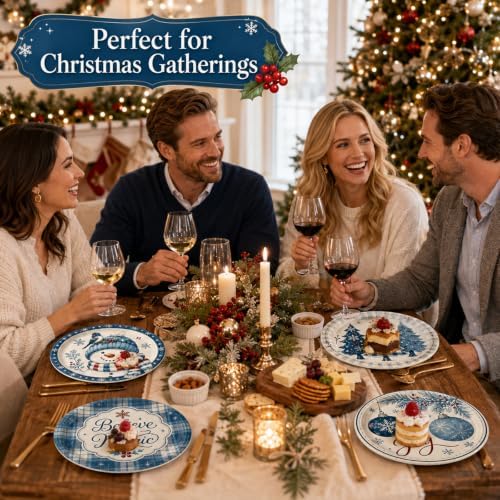 Christmas Paper Plates, 48PCS 7 Inch Holiday Party Plates for Gatherings - Image 6