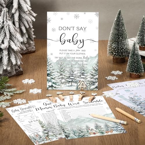 Patelai 321 Pcs Baby Its Cold Outside Baby Shower Decor Winter Themed Game - Image 2