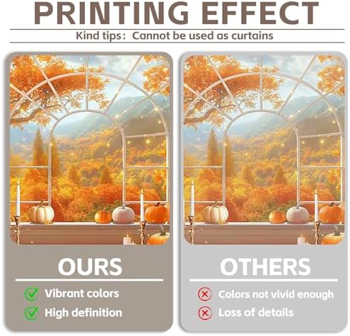 10x8ft Fabric Fall Window Pumpkin Sunflower Photography Backdrop - Image 4