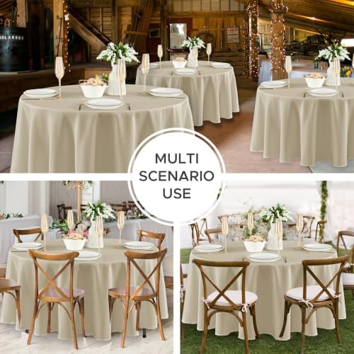 Fitable 8 Pack Nature Tablecloths 84 Inch Round for 36"-60" Tables - Image 6