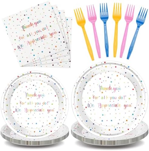 Geyoga 96 Pcs We Appreciate You Decoration Set,Rainbow Color,Thankful by Geyoga