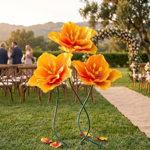 3 Pack 5 ft Giant Artificial Hibiscus Flowers Big Tropical Flowers - Image 4