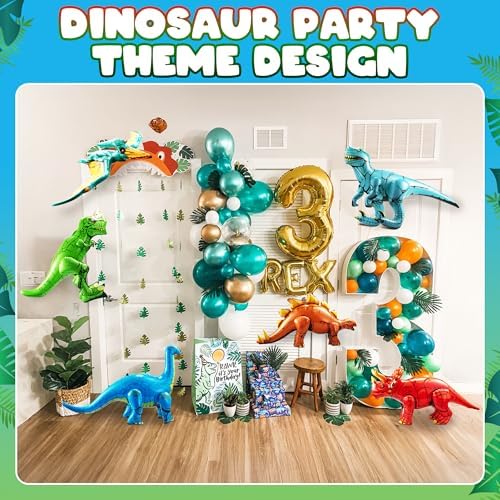 Inflatable Birthday Dinosaur Party Decorations, 6-Pack Dino Toys for Kids - Image 3
