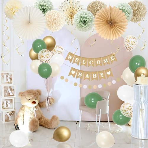 Baby Shower Decorations Kit – Welcome Baby Party Banner Supplies - Image 4