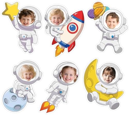 54Pcs Astronaut Cutouts Bulletin Boards Decorations, DIY Space Cutouts Planet Rocket Spacecraft Classroom Photo Craft Bulletin Board for Back to School Party Decor Student Teacher Supplies by PAIVSUN