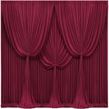 40x10FT Burgundy Backdrop Curtains for Wedding Parties, Wrinkle Free Polyester Photography Backdrop Drapes for Wedding Baby Shower Birthday Parties Stage Background Stand Decorations 4x10ft,10 Panels by Partisky