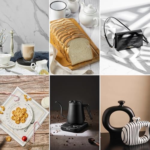 Yoocheese Photo Backdrop Kit, Double-Sided Paper Background with Stand, 22x34 Inch, 14 Colors, for Product Food Photography, Studio Tabletop Props - Image 3