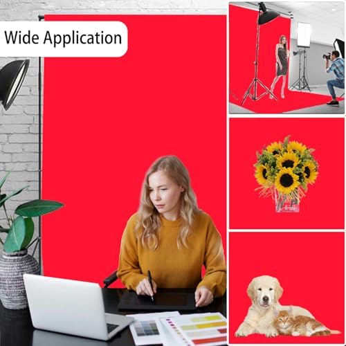 Red Photography Backdrop for Photoshoot, Fabric 10x10ft - Image 2