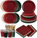 Zhehao 350 Pcs Christmas Plates and Napkins Party Supplies by Zhehao