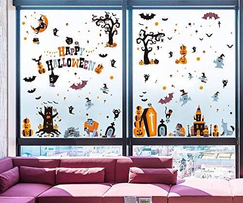 CCINEE Halloween Window Stickers - 10 Sheets Window Clings Decals for Party Decoration, Indoor & Outdoor Home Decor (Pack of 2) - Image 2