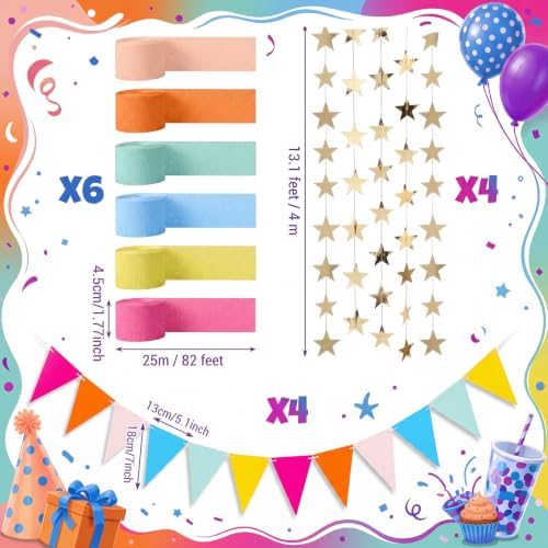 Frienda 14 Pcs Colorful Party Decorations Set for Fancy Birthday Party - Image 2