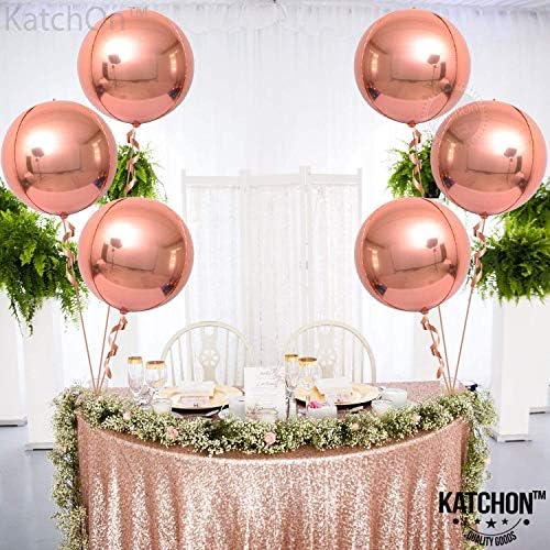 KatchOn Rose Gold Balloons - 22 Inch, Pack of 6, Bridal Shower Decoration - Image 2