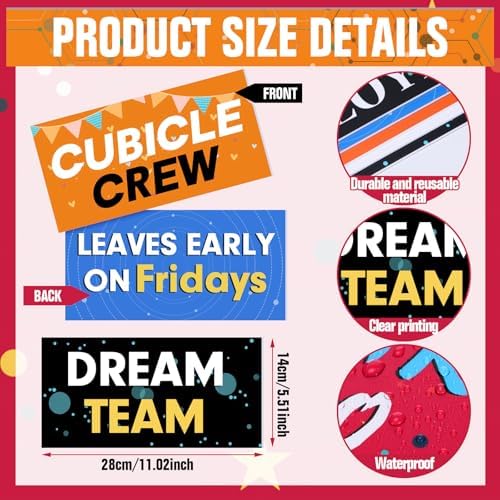 Beeveer 24 Designs Office Party Photo Booth Props Double Sided PVC Signs - Image 2