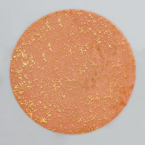 Snowkingdom 50pcs Orange Gold Placemats Round Disposable 13" by Snowkingdom