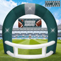8FT Green White Inflatable Football Helmet Arch with LED Lights by Eyourlife