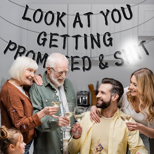 Look at You Getting Promoted Banner, Promotion Party Decorations - Image 3