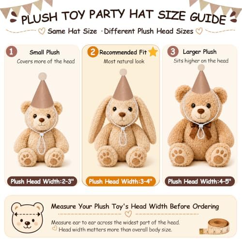 Kriyokiaa Retro Brown Happy Birthday Banner Set with Party Hats - Image 6