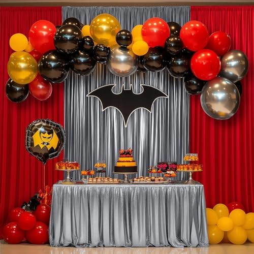 Outpain Thick 30 ft x 10 ft Black Sequin Backdrop Curtain for Parties, Wrinkle Free Glitter Photo Backdrop Drapes 6 Panels 5x10ft Black Back Drop Cloth for Wedding Photography Background - Image 4