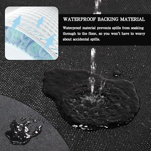 Black Carpet Runner 3x10 Feet, Non-Slip Waterproof Aisle Rug with Rubber Backing, Rolled Shipping, No Creases, Perfect for Weddings, Parties, Events, Banquets & Elegant Entrances - Image 7