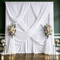 10x10 FT White Backdrop Curtains for Weddings, Parties and Photo Booths by Unknown