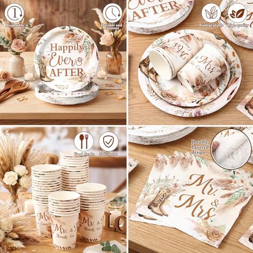168 Boho Cowgirl Bridal Shower Party Decor Happily Ever After - Image 4