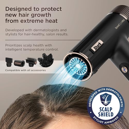 Shark SpeedStyle Pro Ionic Hair Dryer, Scalp Shield, Fine-Medium, HD731 - Image 4