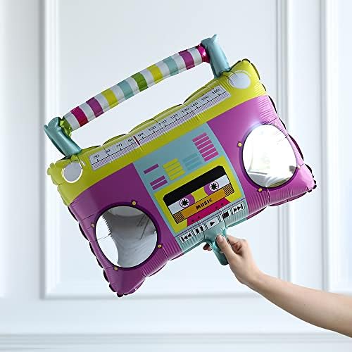 Back to 80s 90s Party Decor, Rainbow Neon Disco Balloon Garland Arch Kit - Image 3
