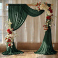 Pack of 2 Wedding Arch Drape Panel Fabric 30" x 50ft - Hunter Green by MDS